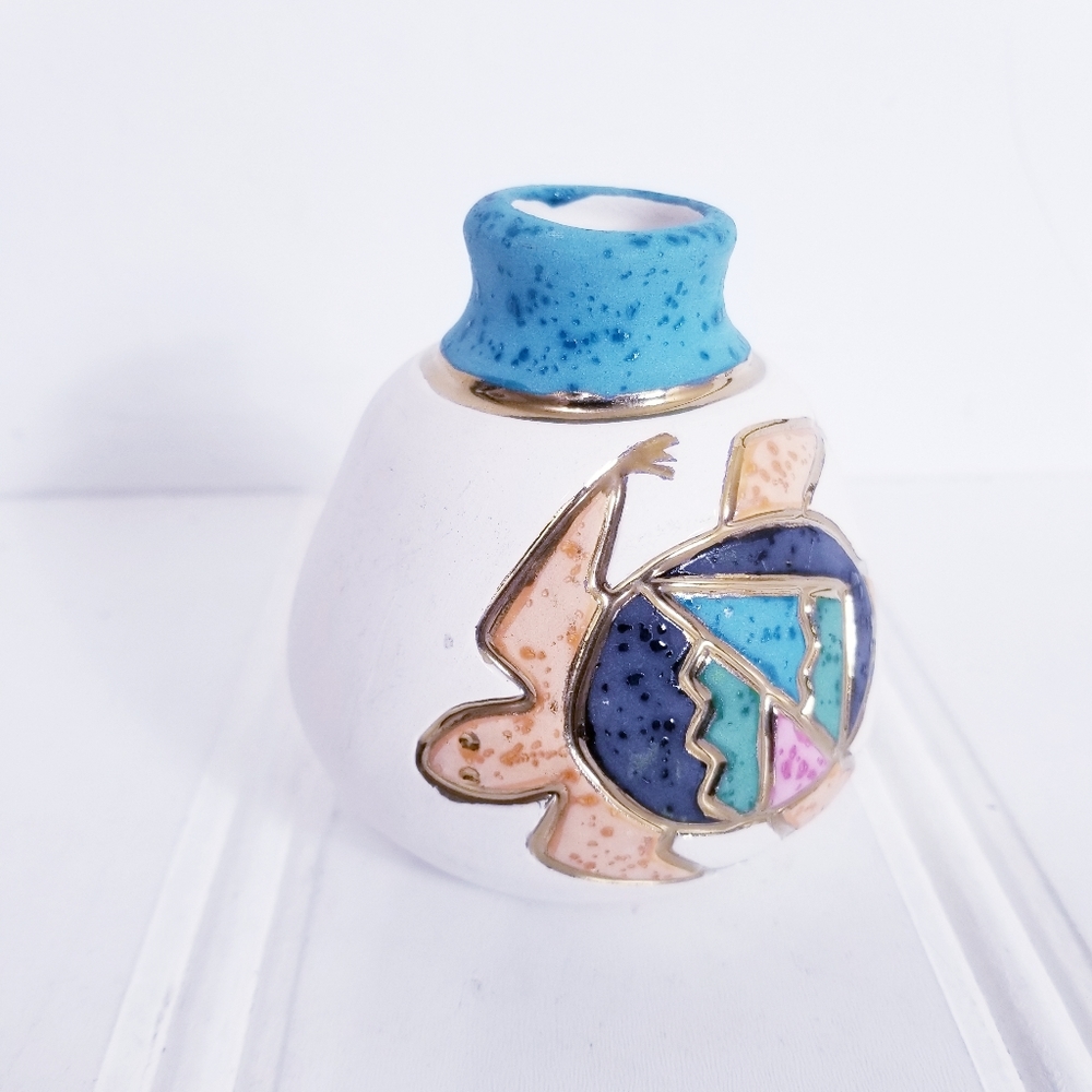 Marble Canyon Pottery Vase Arizona Sea Turtle Small Painted